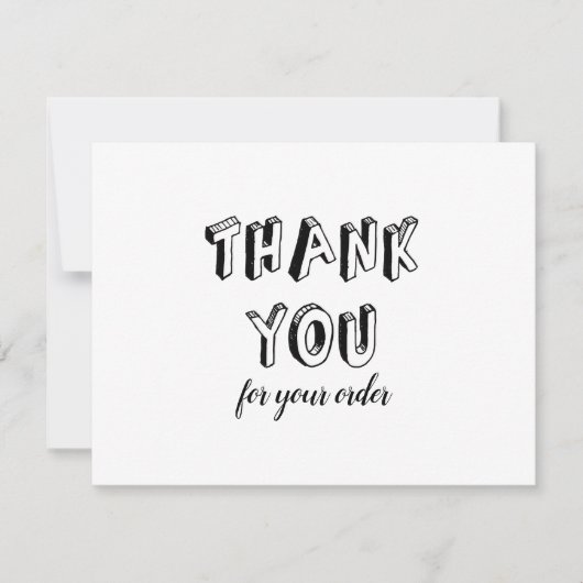 Carte Merci vintage Pour Commandes (Devant)