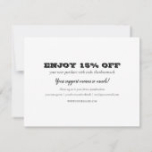 Carte Merci vintage Pour Commandes (Dos)