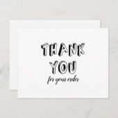 Carte Merci vintage Pour Commandes (Devant / Derrière)