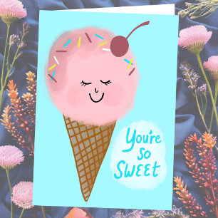 Carte MERCI Vous êtes sucré crème glacée sur mesure