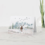 Carte Merci Watercolor Forest Deer (Devant)