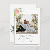 Carte MerciUn Jardin Rose magique (Devant / Derrière)