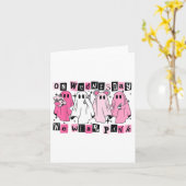 Carte Mercredi, Nous Portons Un Joli Fantôme Rose Hallow (Fleur jaune)