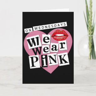 Carte Mercredi On Porte Du Rose Drôle De Saint-Valentin
