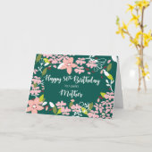 Carte Mère 56e anniversaire Fleurs vertes (Fleur jaune)