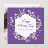 carte mère à la fête fleurie violette (Devant / Derrière)