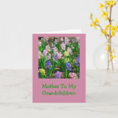 Carte "Mère À Mes Petits-Enfants"/ Hyacinthes (Fleur jaune)