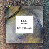 Carte mère Abstraite Denim Blue & Gold Liquid Art