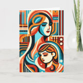 Carte Mère Abstraite et enfant | Fête des mères (Devant)