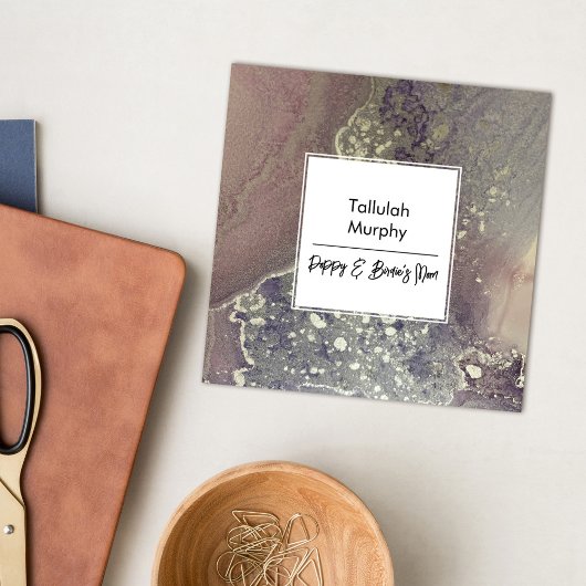 Carte mère Abstraite Pink Purple Silver Liquid Art