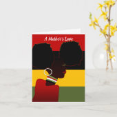 Carte mère Amour Africain-Américain (Fleur jaune)