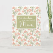 Carte Mère Anniversaire Motif rose (Devant)