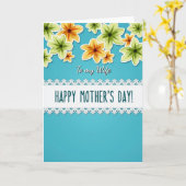 Carte Mère Aquarelle Aqua (Fleur jaune)