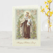 Carte Mère bénie religieuse Mary notre Madame le mont (Fleur jaune)