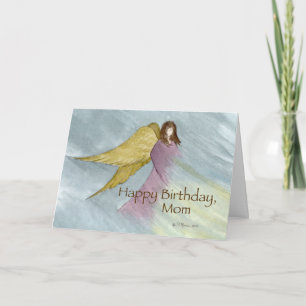 Carte Mère Biologique Ange Anniversaire Bleu