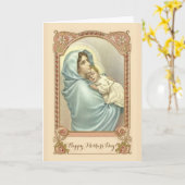 Carte Mère catholique Mary de jour de mères (Fleur jaune)