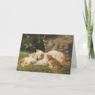 Carte Mère Chat avec chatons   Julius Adam le Jeune