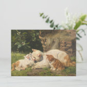 Carte Mère Chat avec chatons | Julius Adam le Jeune (Debout devant)