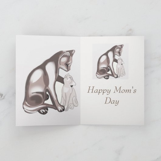 Carte Mère chat et chaton (Intérieur)