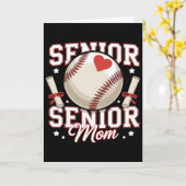 Carte Mère de baseball senior 2026 diplômée drôle Mère d (Fleur jaune)