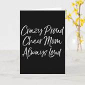 Carte Mère de comp de cheer drôle fou fière de cheer mam (Fleur jaune)