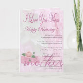 Carte Mère de joyeux anniversaire de fille (Devant)