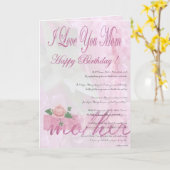 Carte Mère de joyeux anniversaire de fille (Fleur jaune)