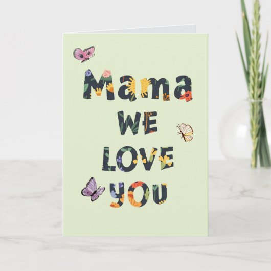 Carte Mère de la Fête Mère Nous t'aimons (Devant)