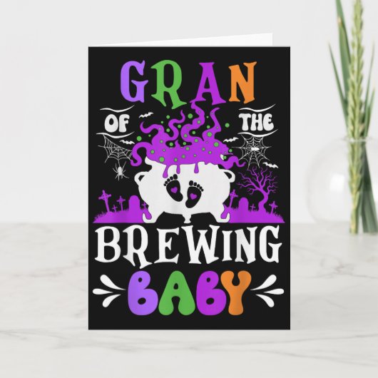 Carte Mère de la future maman de bébé à Halloween (Devant)