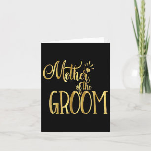 Carte Mère De La Groom Chemise Mariage Mariage Mariée Or