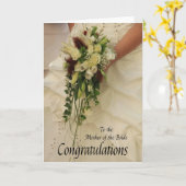 Carte mère de la mariée félicitations (Fleur jaune)