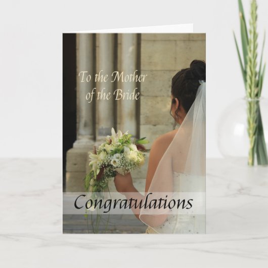 Carte mère de la mariée félicitations (Devant)