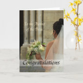 Carte mère de la mariée félicitations (Fleur jaune)