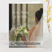 Carte mère de la mariée félicitations (Fleur jaune)