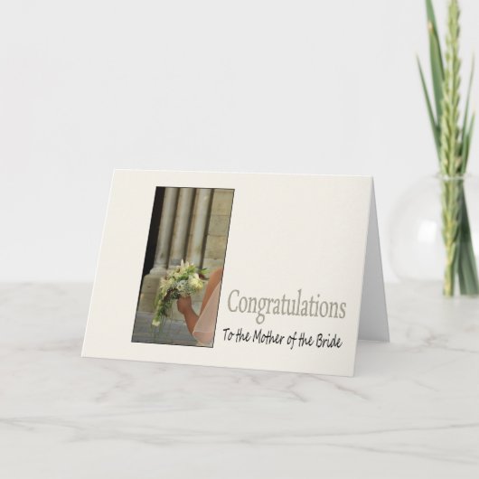 Carte mère de la mariée félicitations (Devant)