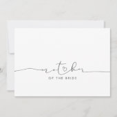 Carte Mère de la mariée Mariage Message du matin (Devant)