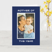 Carte Mère de l'année Photo personnalisée Maman (Fleur jaune)