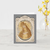 Carte Mère de miséricorde Madone en prière ... (Fleur jaune)