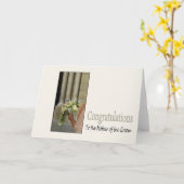 Carte mère du marié Félicitations (Fleur jaune)