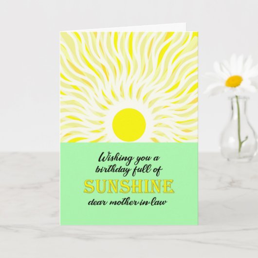 Carte Mère en droit Anniversaire Bright Sunshine Card (Petite plante)