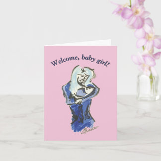 Carte mère et bébé "Baby Girl"