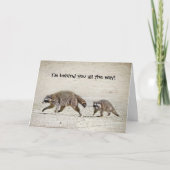 Carte Mère et Bébé Raccoon (Devant)