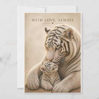 Carte mère et bébé Tigre blanc – Avec amour, toujo