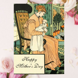 Carte Mère et bébé, Vintage