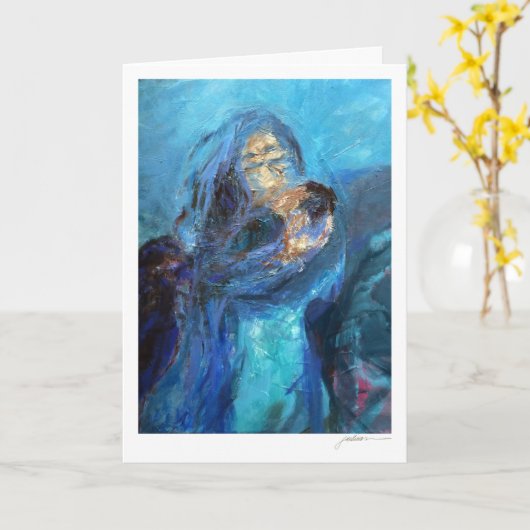 Carte Mère et enfant (Fleur jaune)