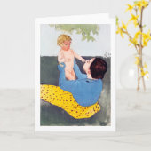 Carte Mère et enfant, Mary Cassatt (Fleur jaune)