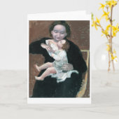 Carte Mère et enfant, Maurice Denis (Fleur jaune)