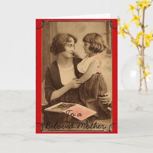 Carte Mère et fille (Fleur jaune)