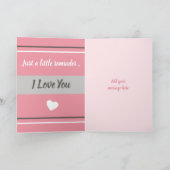 Carte Mère et Fille t'aime rose et gris (Intérieur)