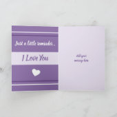 Carte Mère et Fille vous aiment violet et blanc (Intérieur)